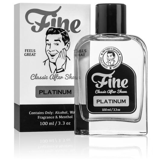 Fine Platinum Classic Aftershave 100ml bottle and box